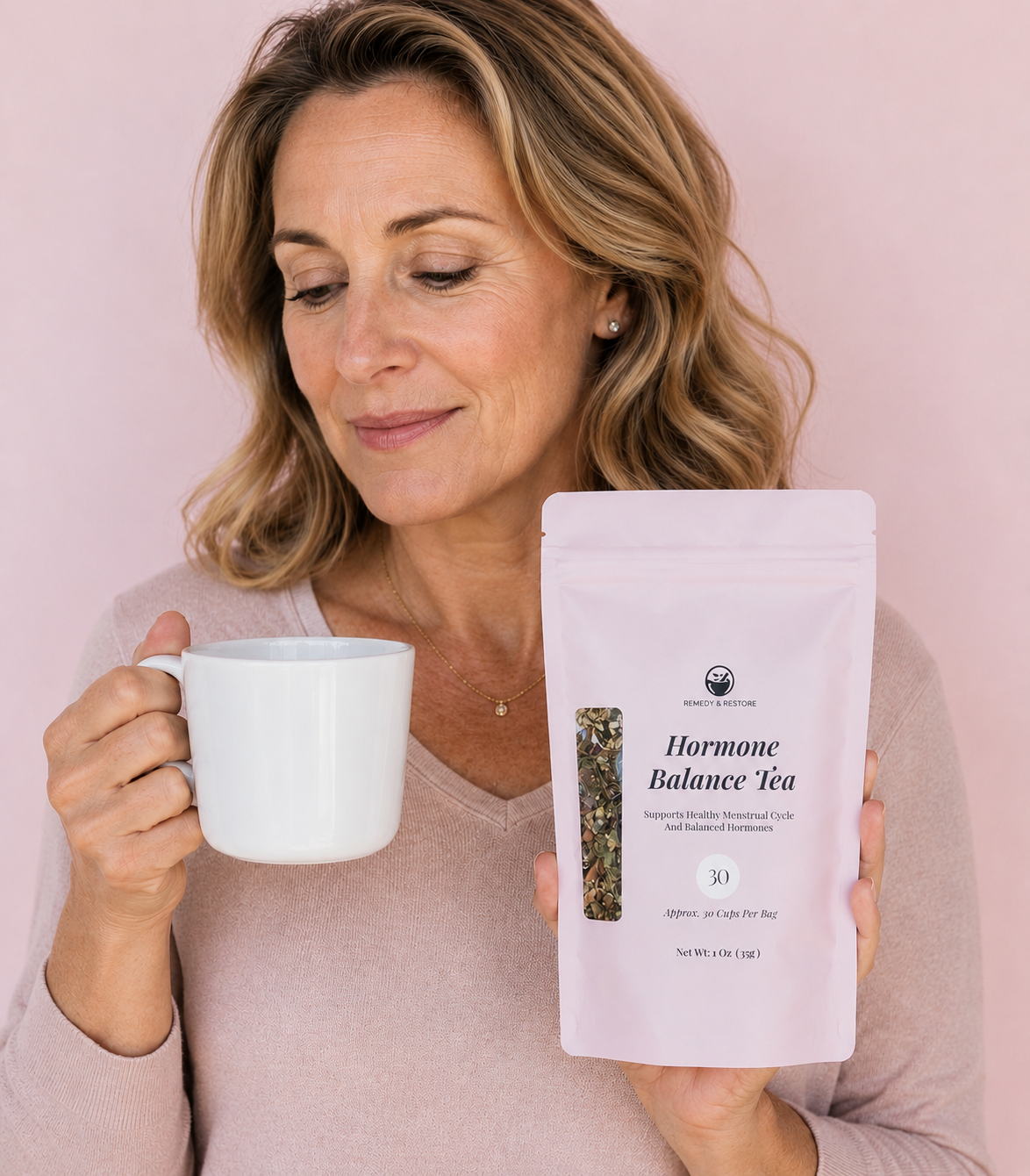 Thé Ménopause™ – Bouffées de Chaleur, Sommeil & Équilibre Hormonal